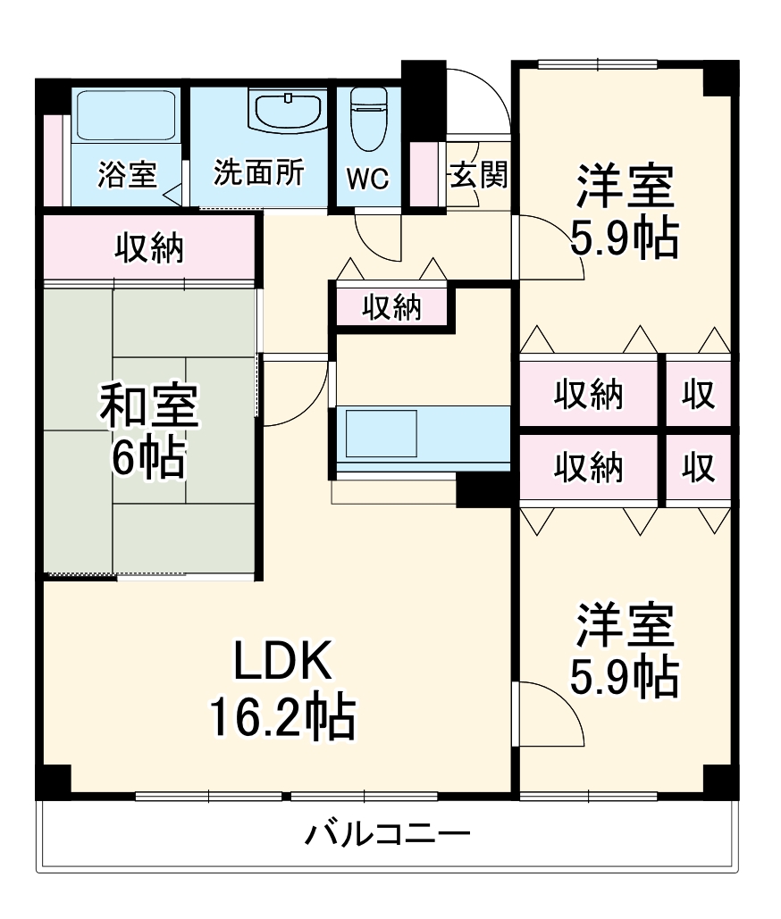 アイングレース八千代の間取り