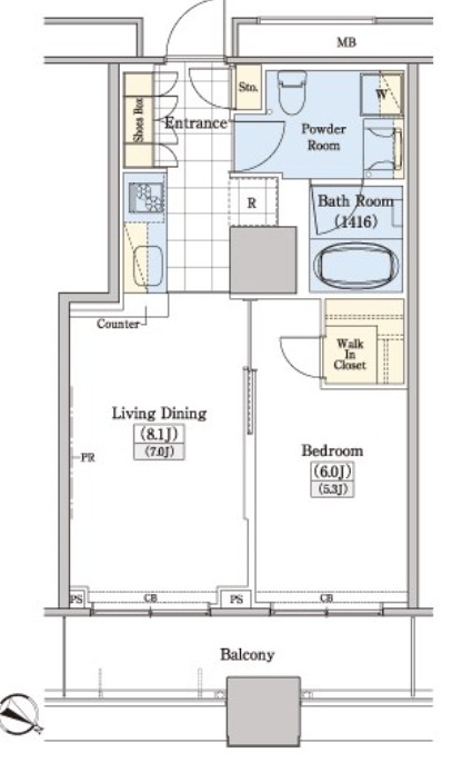 レジディアタワー上池袋 タワー棟の間取り