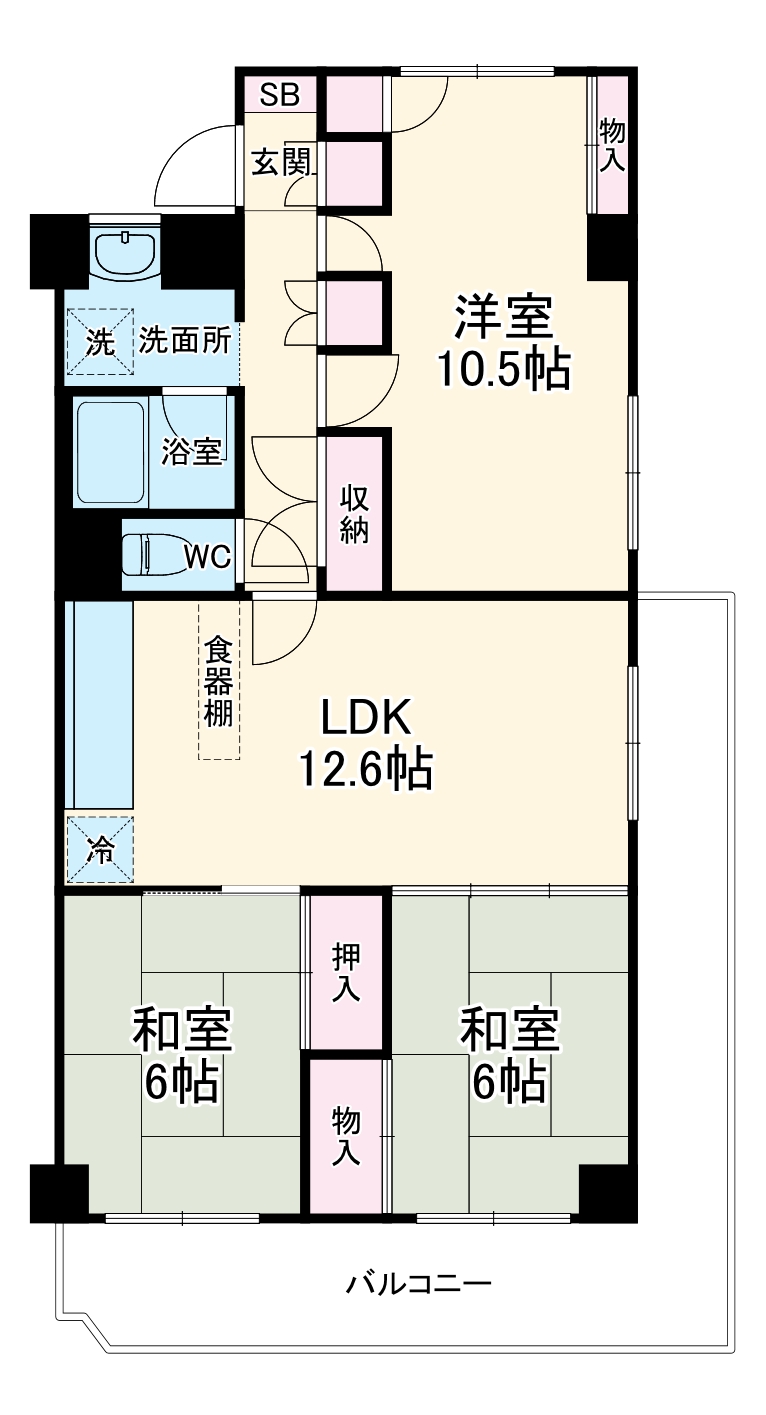 シャルム稲毛の間取り