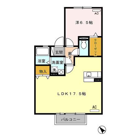アベニール十六田の間取り