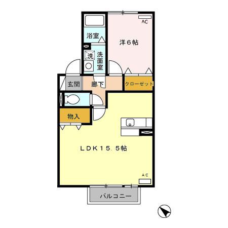 アベニール十六田の間取り