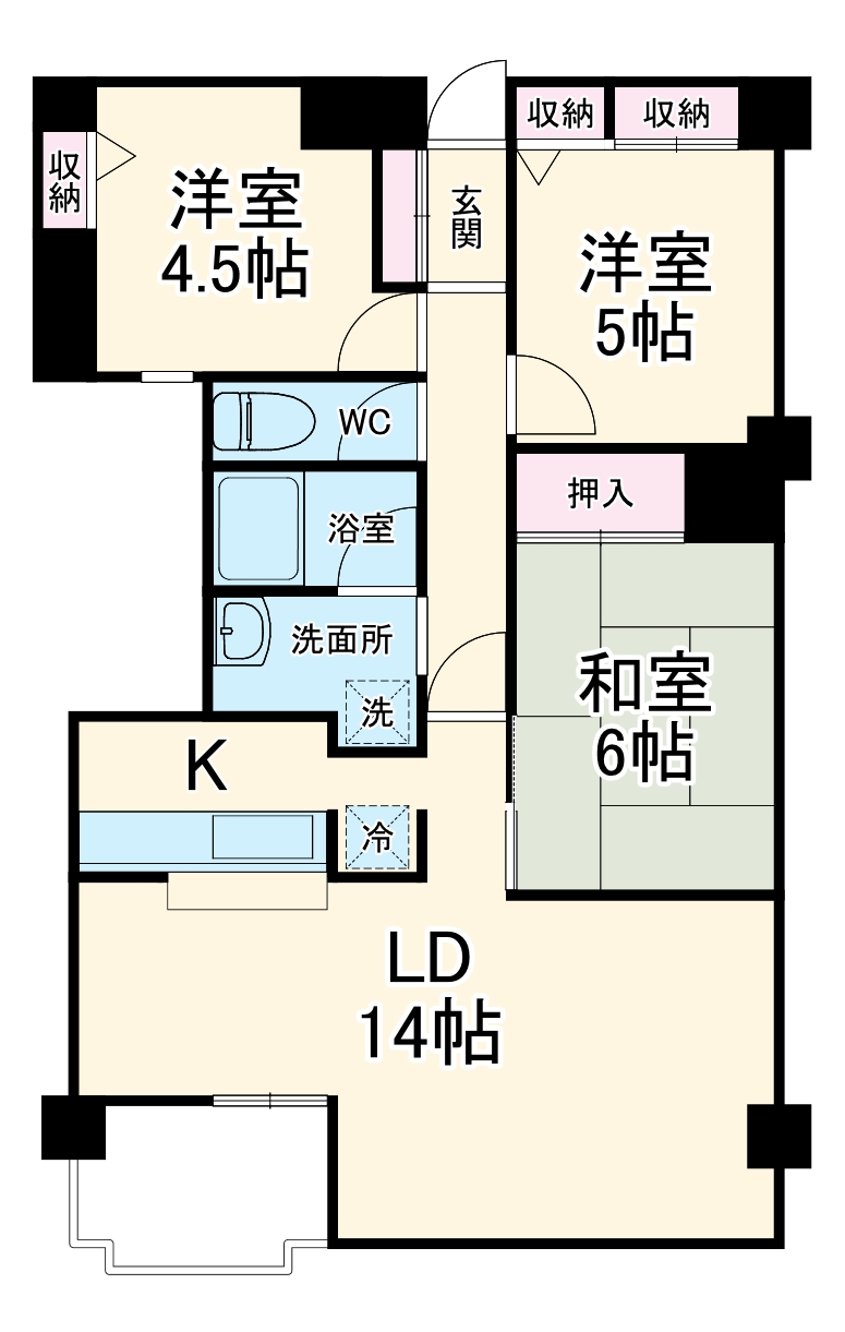 KDビルNO1の間取り
