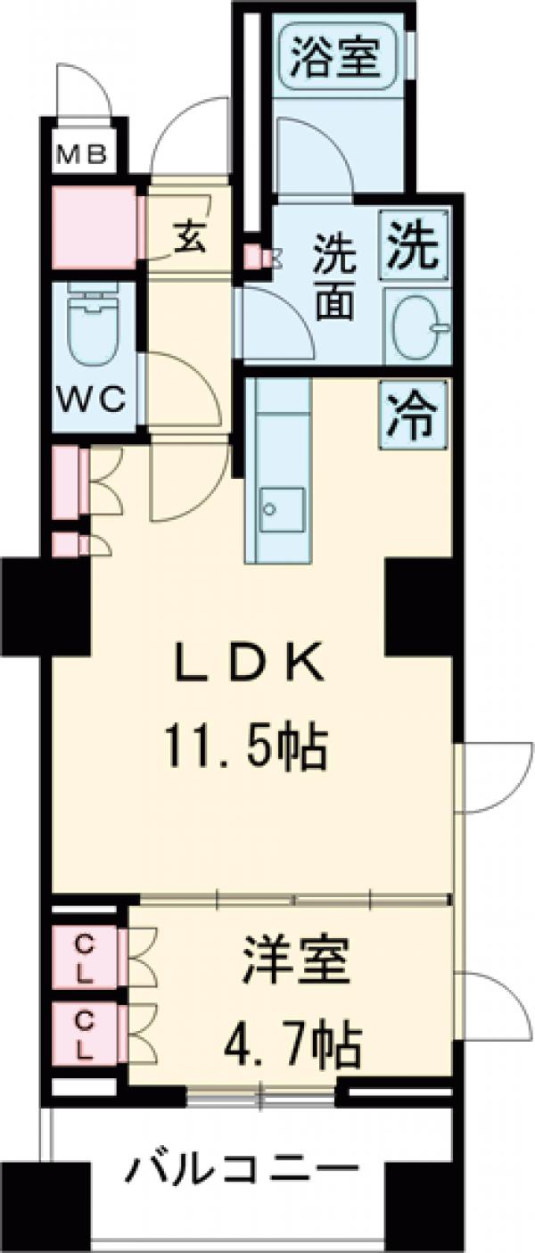 コンフォリア東池袋ＷＥＳＴの間取り