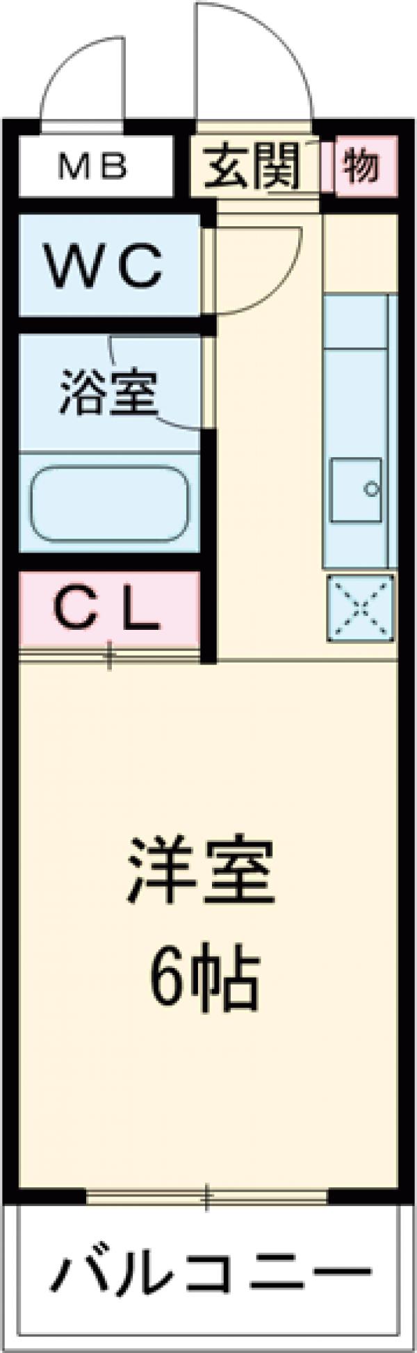 プレミール博多・603号室の間取り