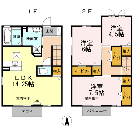 シェノワ潤(ウルミ) Bの間取り