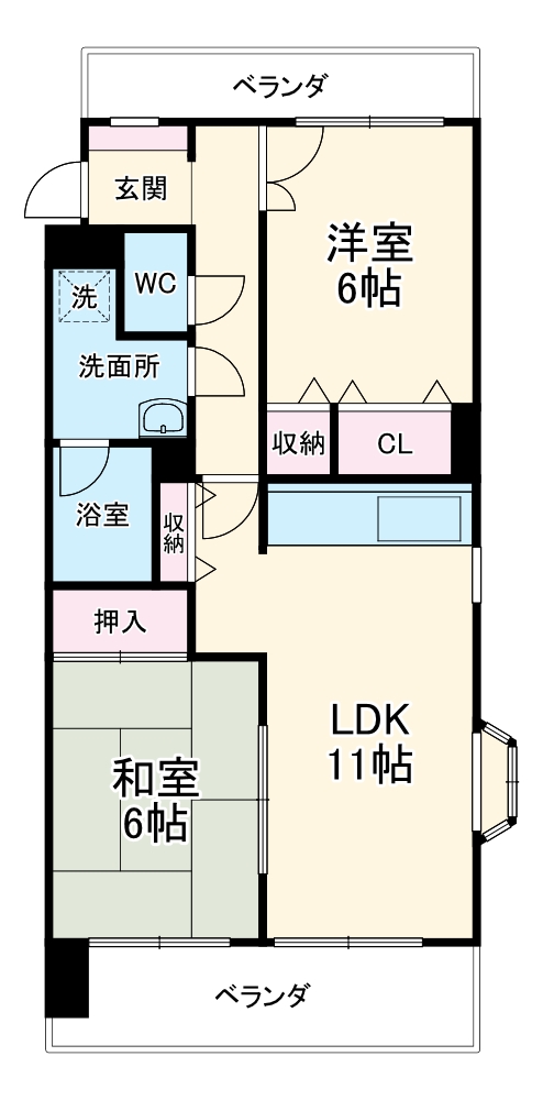 クレスト石川橋の間取り