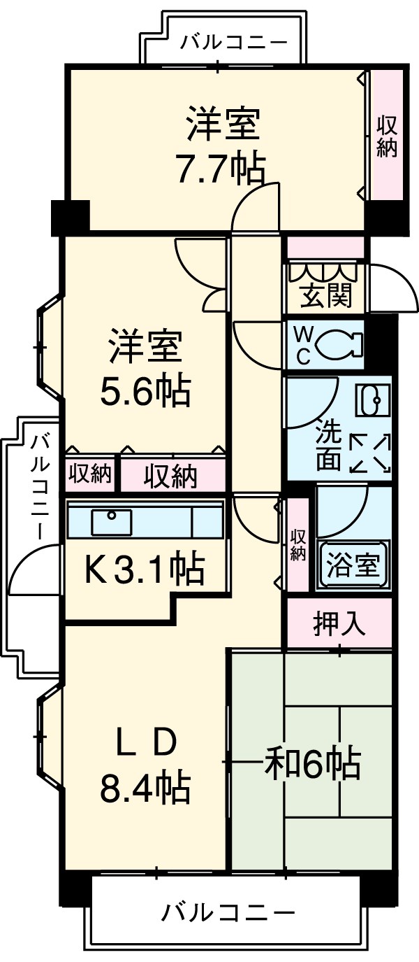クレスト石川橋の間取り