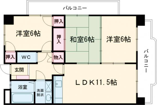 タウンコート志免の間取り