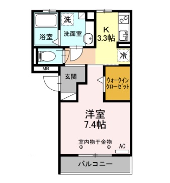 アーネスト イン ダイヤの間取り