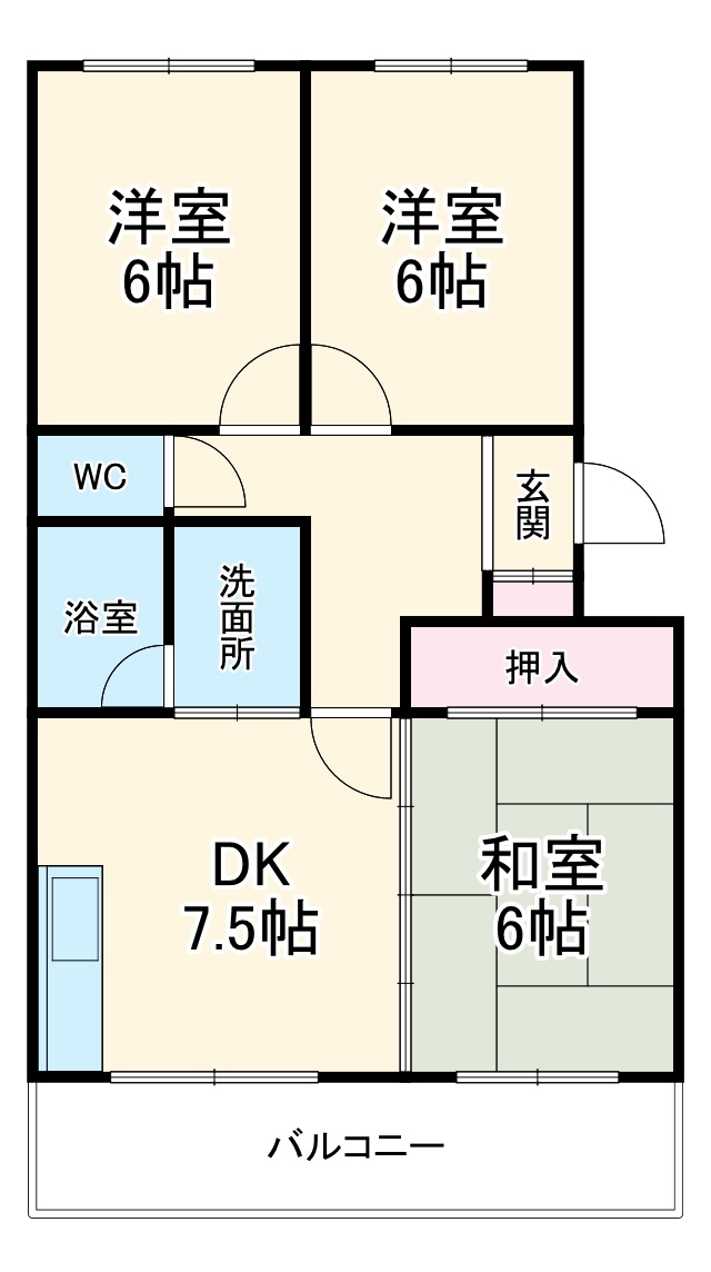 カームヒルズSの間取り