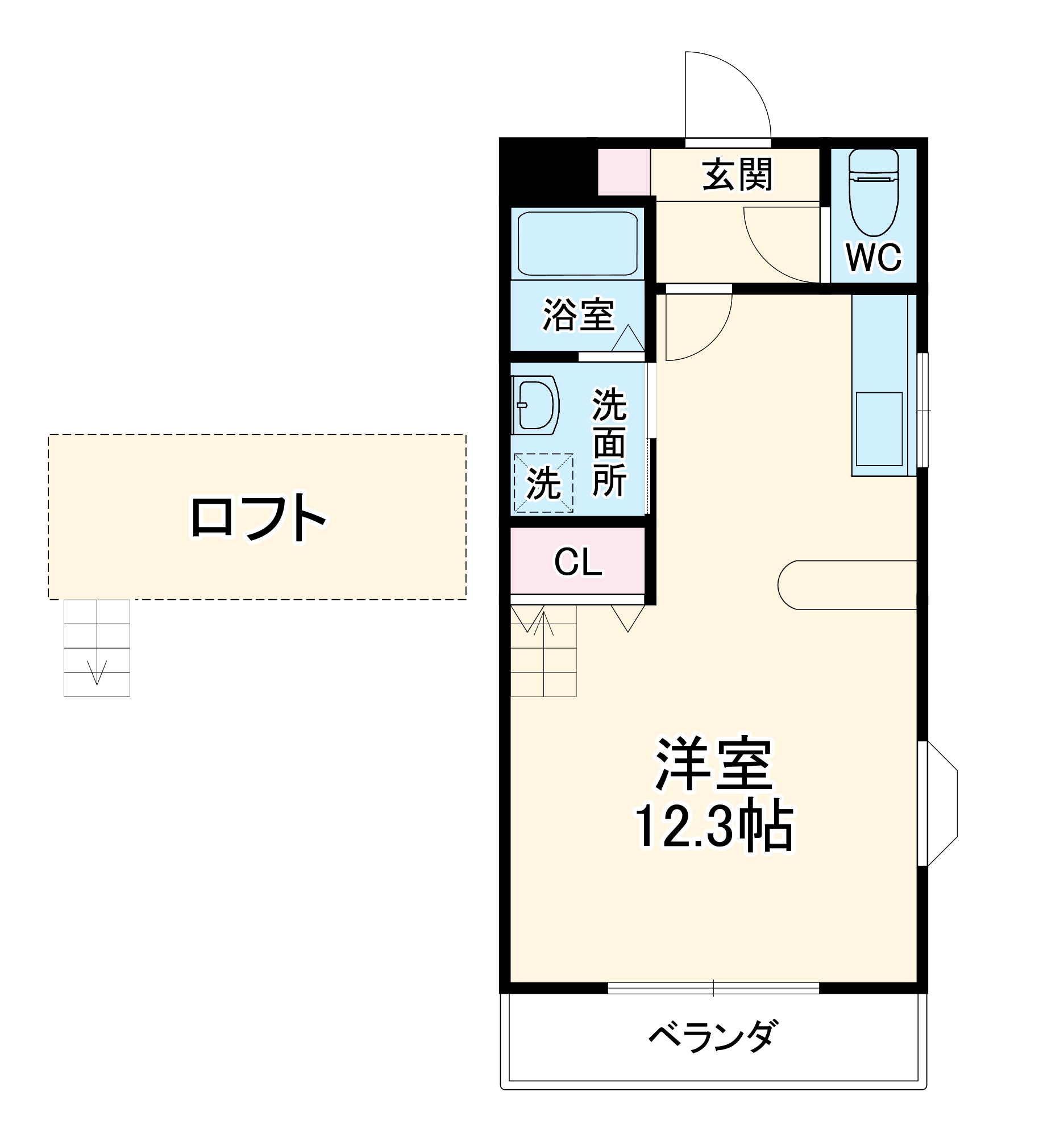 サニーフラット瑞穂の間取り