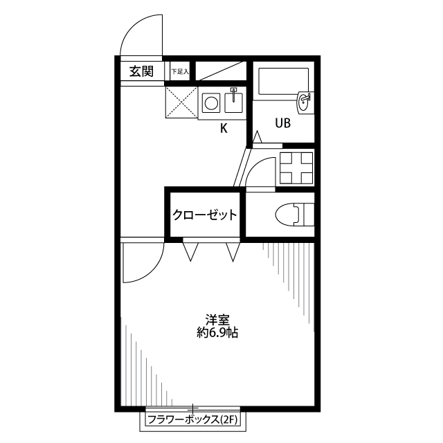 プレジール 花島公園Ⅱの間取り