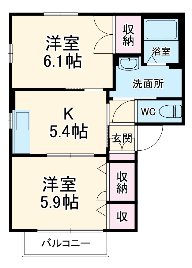 シャーメゾン四番館の間取り