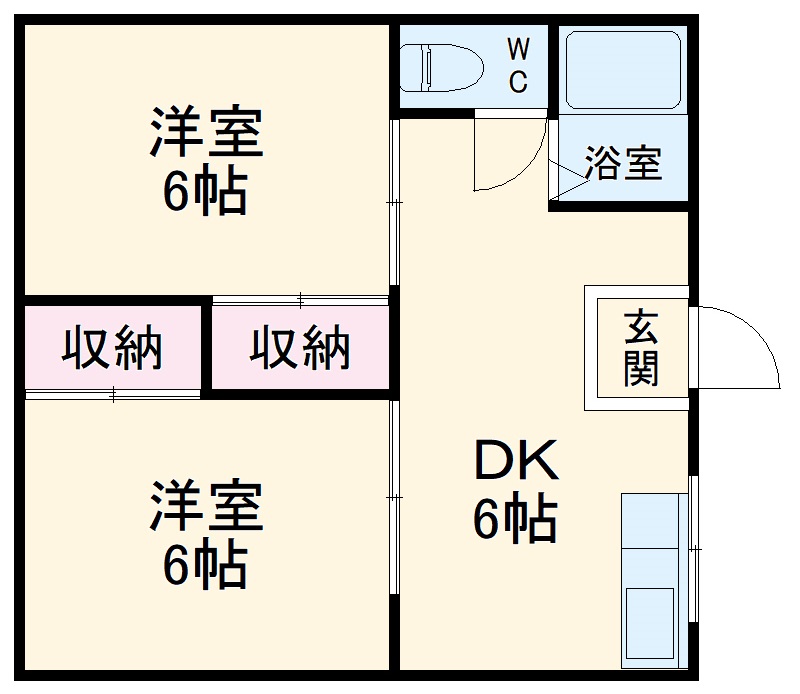 清田ハイツ・206号室の間取り