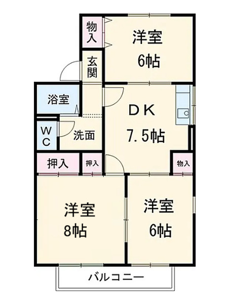 あんず 南棟の間取り