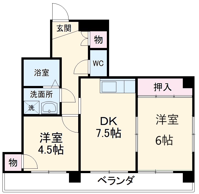 ウイステリア堀田の間取り
