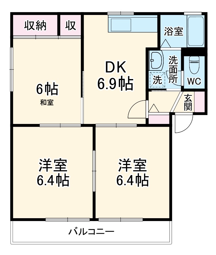 ドミール Dの間取り