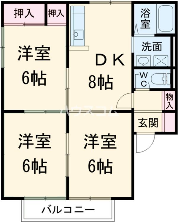 ハイツ花菱Ⅱの間取り