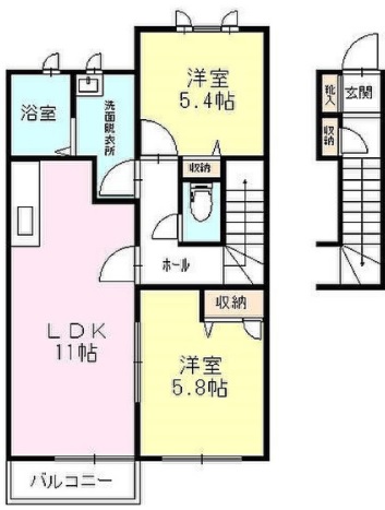 アーリーリバーＤの間取り