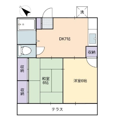 小川コーポの間取り