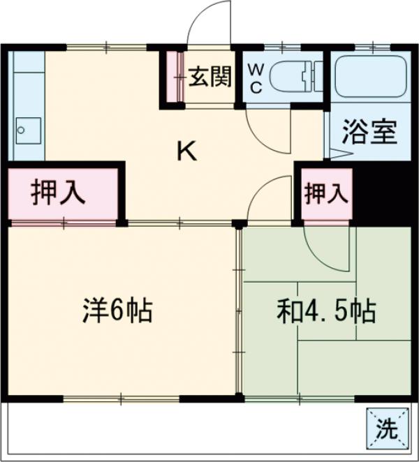 銀英ハイツの間取り