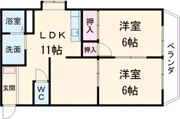 宮久マンションの間取り