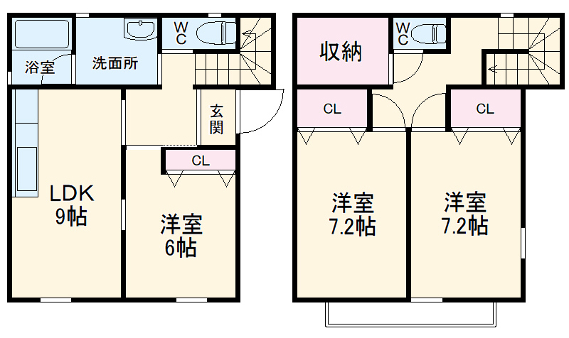 冨田貸家の間取り