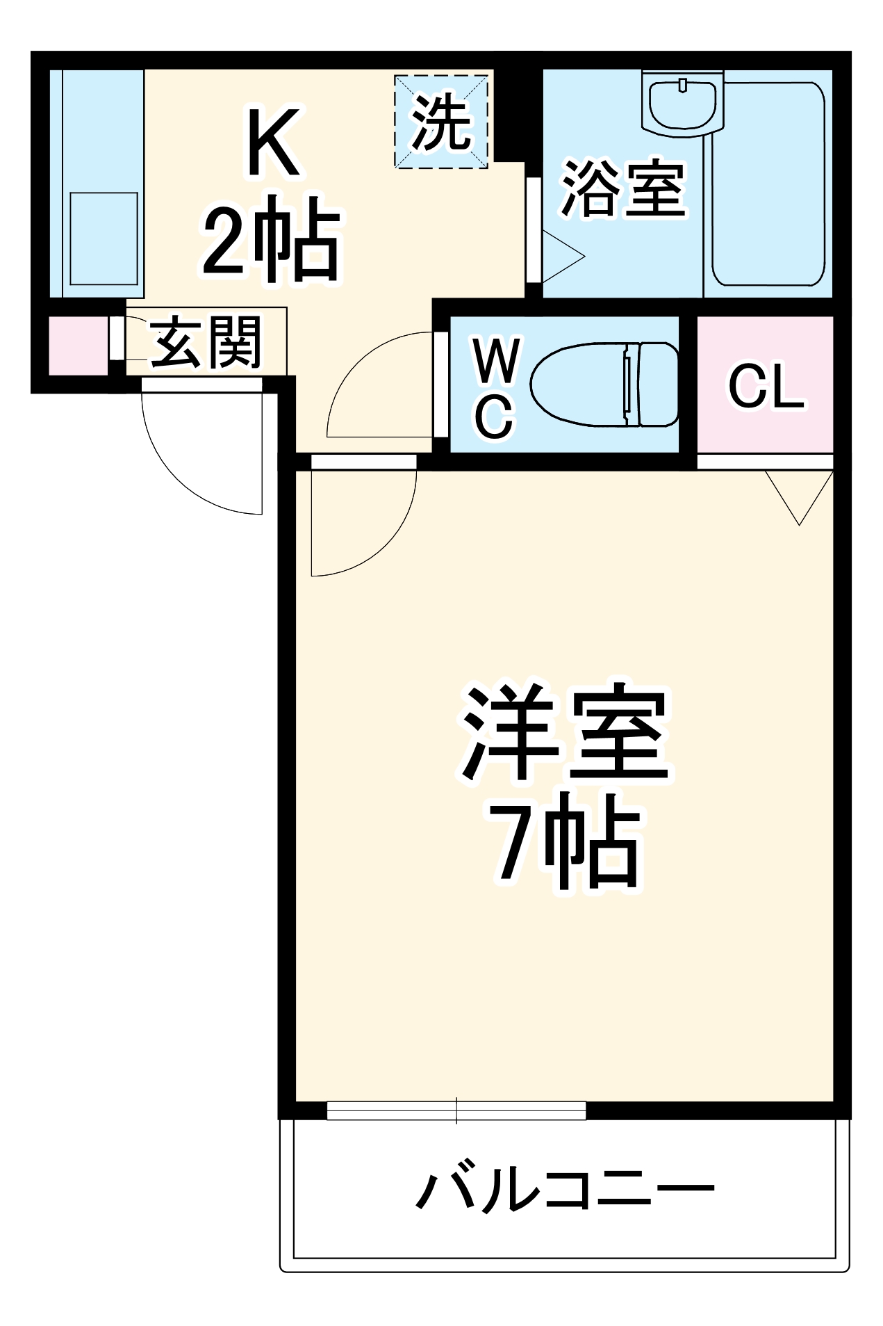 アパートメント須佐の間取り