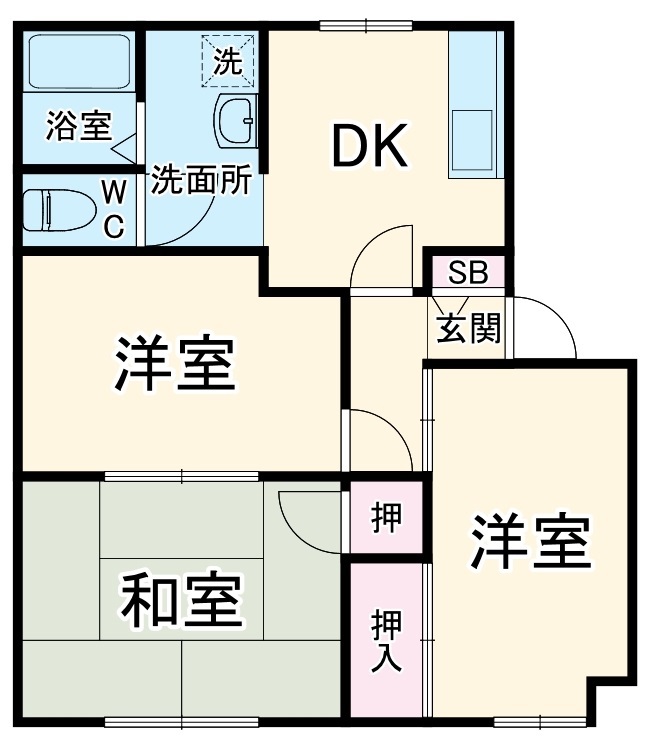 岩井ハイツの間取り