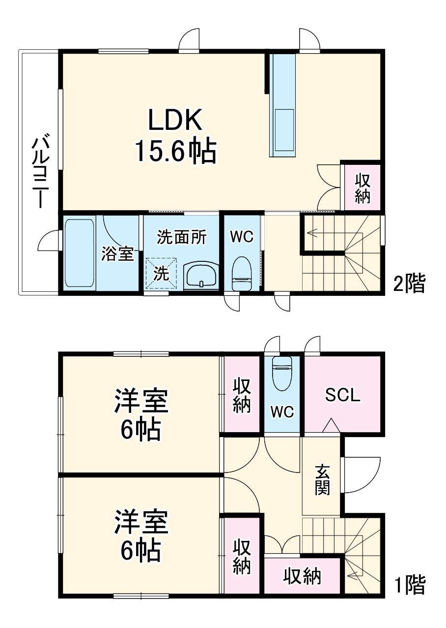 高砂町戸建賃貸住宅の間取り