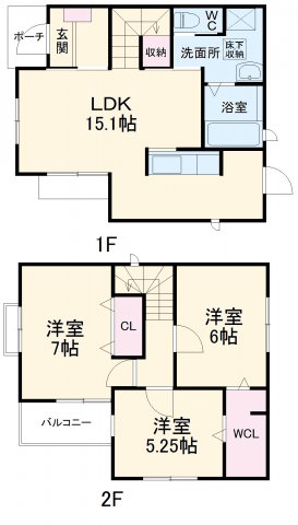 新町2-49KODATEXⅣBの間取り