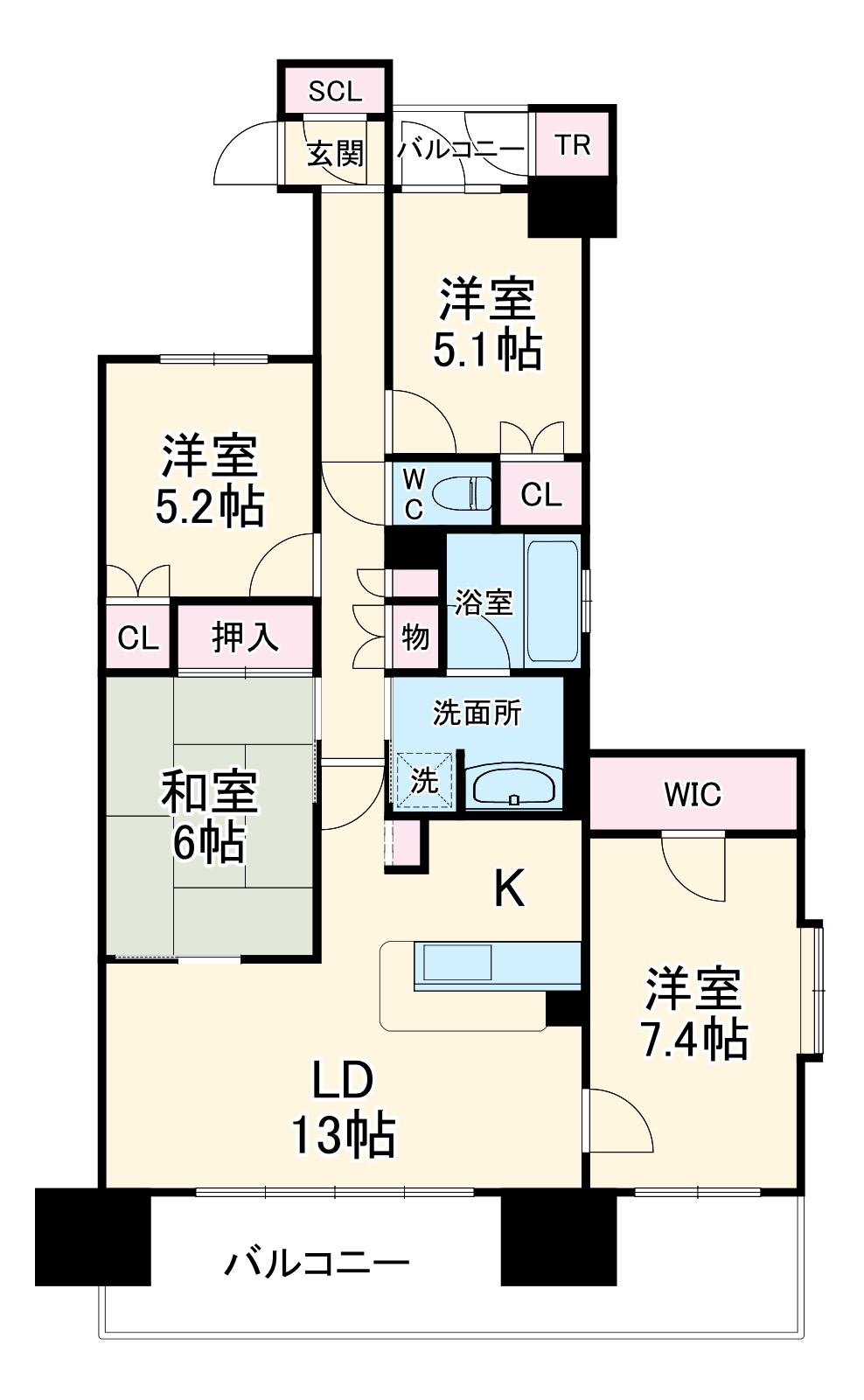 メイツ江南駅前・403号室の間取り