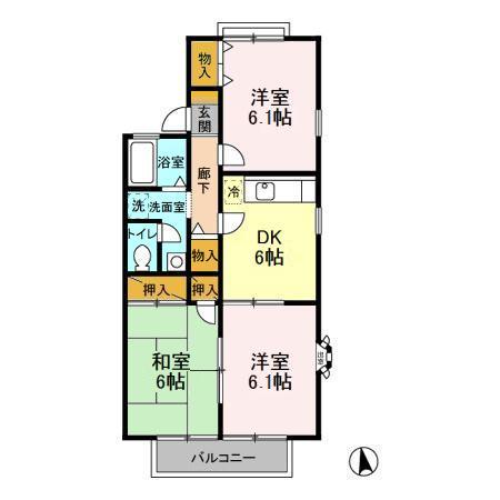 メゾンベール壱番館の間取り