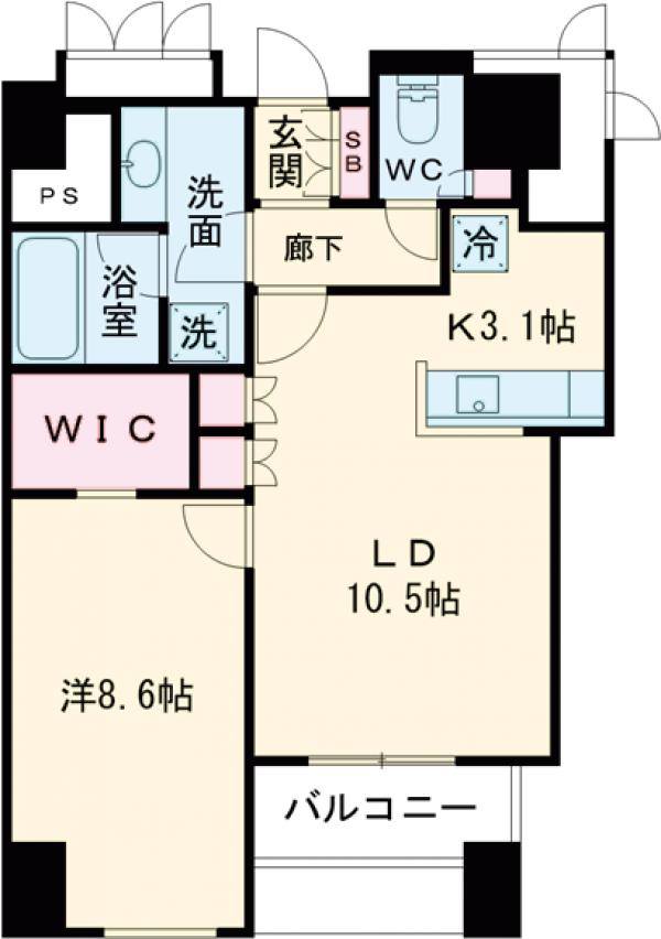 ウエストパークタワー池袋の間取り
