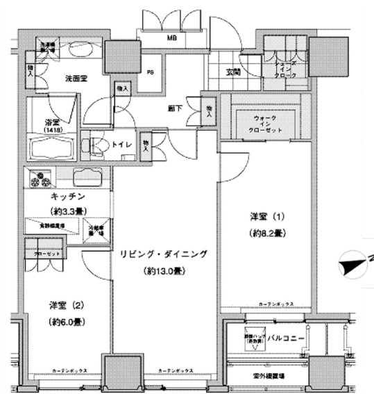 ウエストパークタワー池袋の間取り