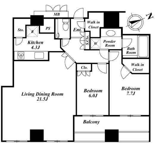 ウエストパークタワー池袋の間取り