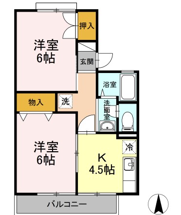 パレス神代Aの間取り