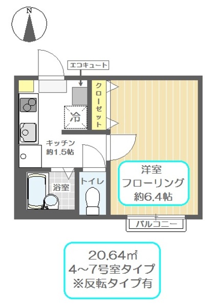 オーネスト西新井・104号室の間取り