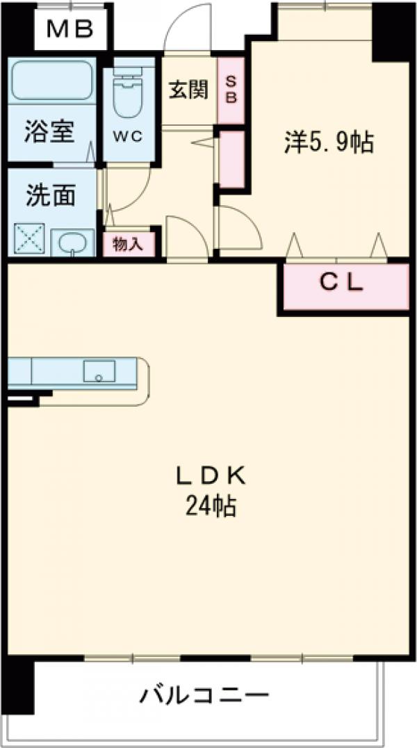 リジェール箱崎の間取り