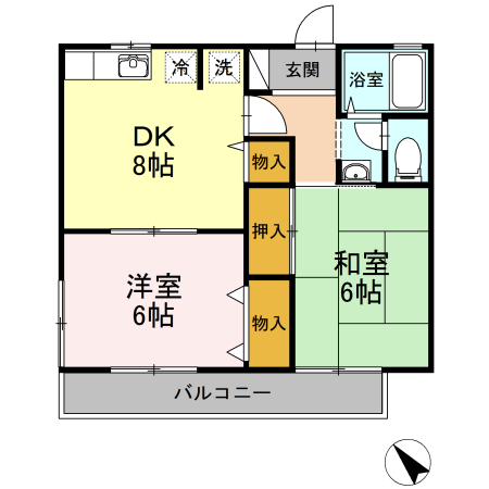 アメニティー8の間取り