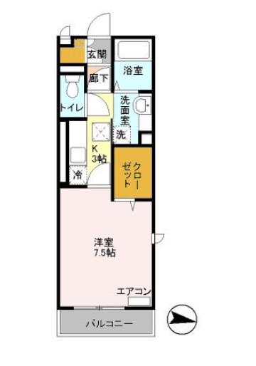 サンライズ・101号室の間取り