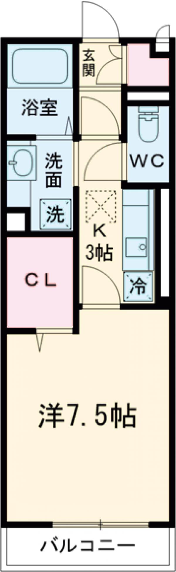 サンライズ・102号室の間取り
