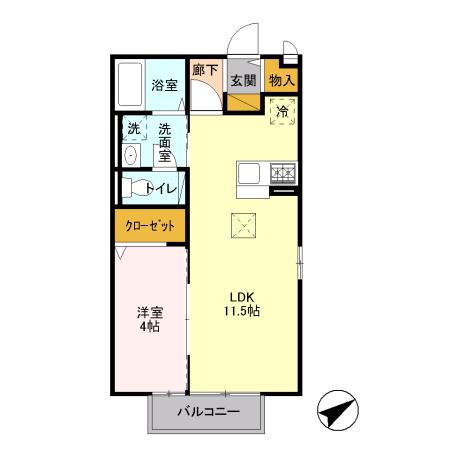 イオソレーユ Ⅱの間取り