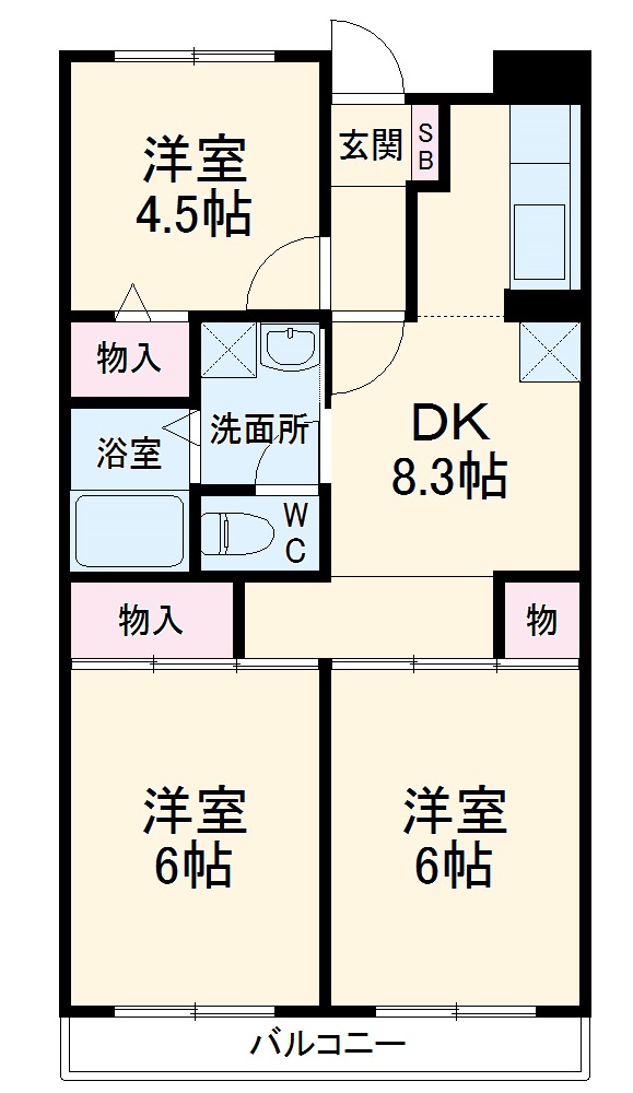サンハイツ稲毛の間取り