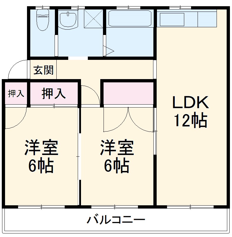入久コーポの間取り