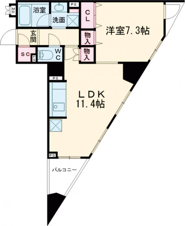 カスタリア池袋の間取り