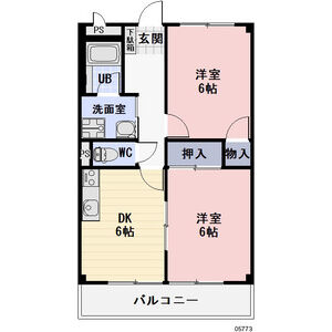 サニープレイス・205号室の間取り
