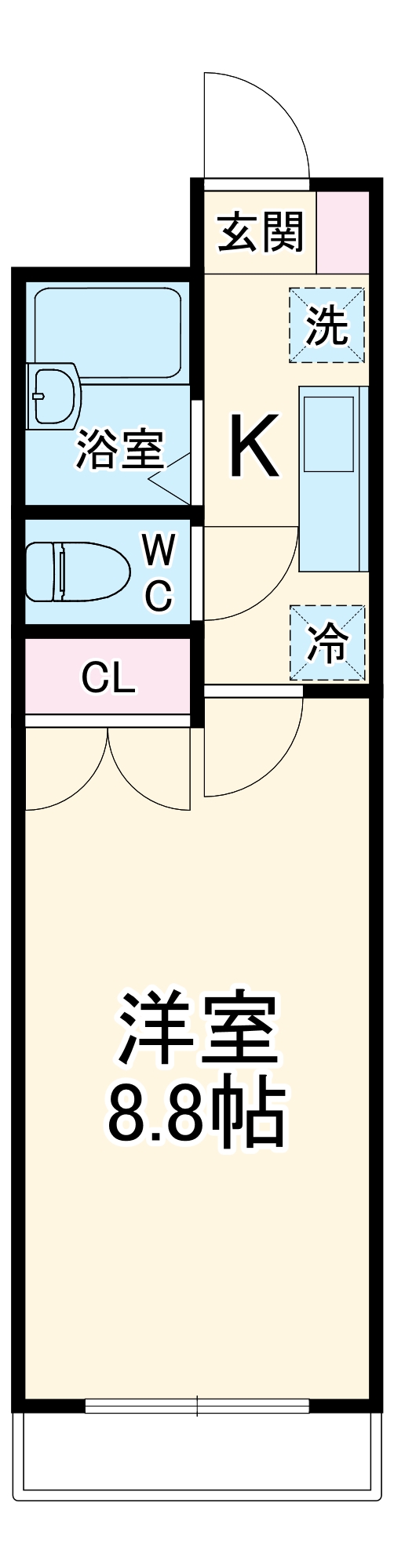 メゾン高栄F棟の間取り
