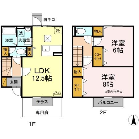 クレストスクエアEの間取り