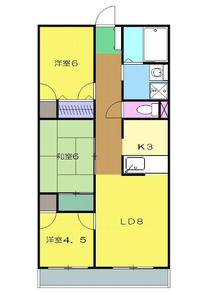 サザンヒルズ仲田の間取り